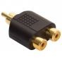 Adaptador elite de plug RCA a 2 jacks RCA