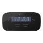 Radio reloj despertador digital FM con doble cargador USB