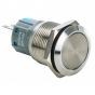 Switch de push, con botón redondo metálico, normalmente abierto o normalmente cerrado